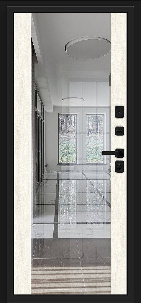 Фото Входная дверь Лайнер-3 Total Black/Nordic Oak BR4776 внутренняя сторона